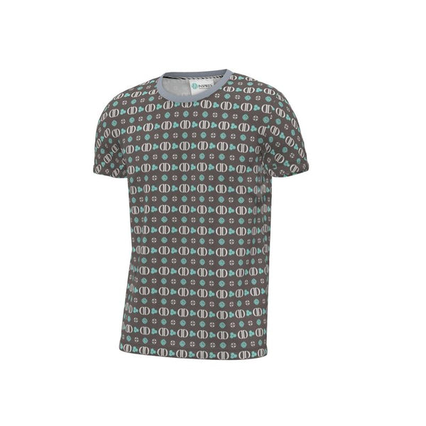 Loungy Lux T-Shirt - D+Co Blue, White & Gray