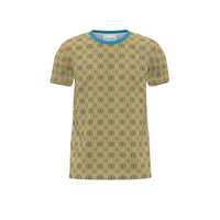 Loungy Lux T-Shirt - D+Co Blue, Brown & Beige