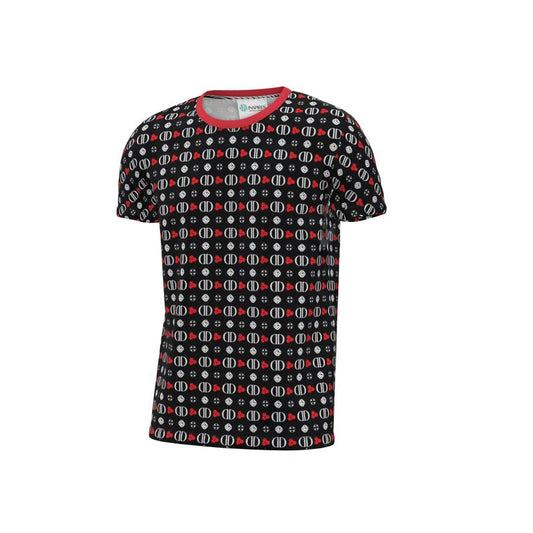 Loungy Lux T-Shirt - Red, White & Black