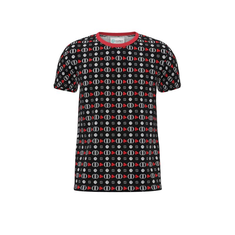 Loungy Lux T-Shirt - Red, White & Black