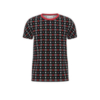 Loungy Lux T-Shirt - Red, White & Black