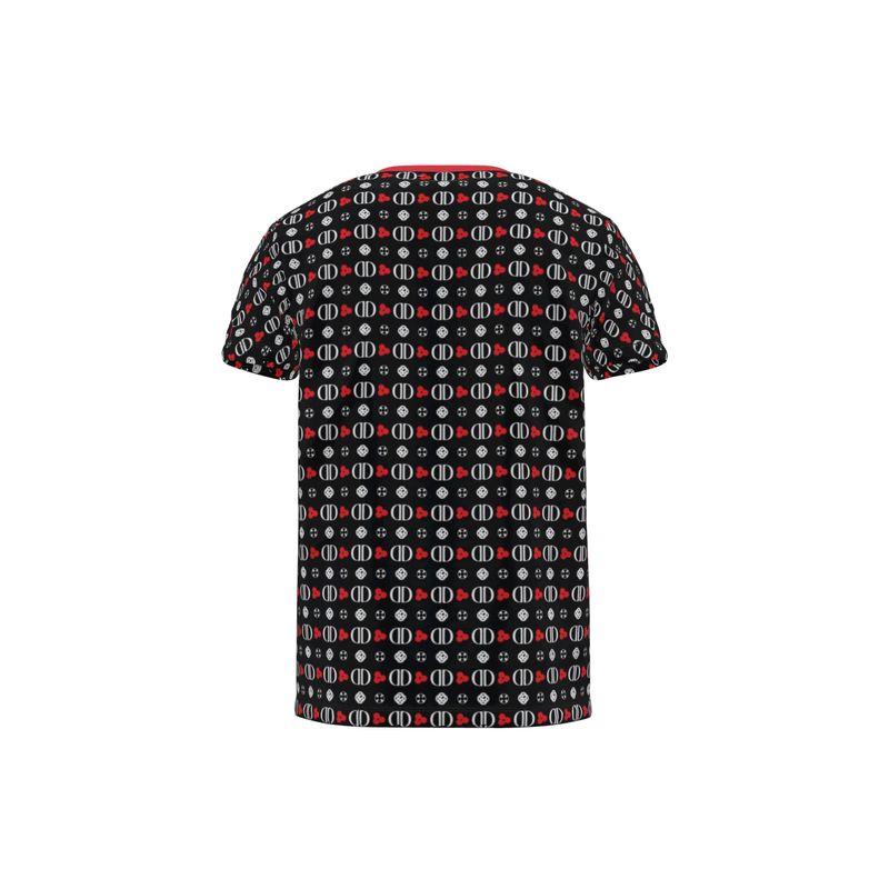 Loungy Lux T-Shirt - Red, White & Black